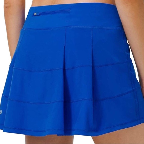 Lululemon Skort Womens 10 Blue Pace Rival Mid Rise Skirt Running Tennis Golf - Picture 2 of 12